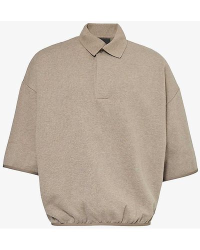 Fear Of God Essentials Cotton-blend Polo Shirt - Natural