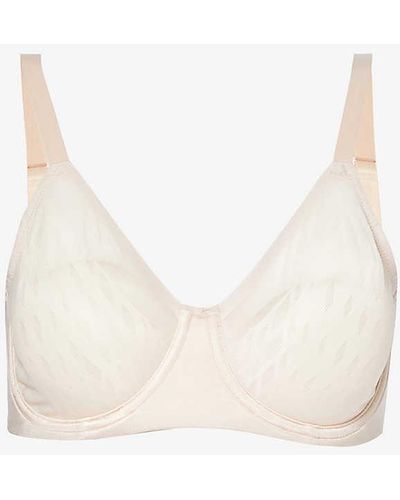 Wacoal Elevated Allure Abstract-pattern Underwired Stretch-woven Bra - White