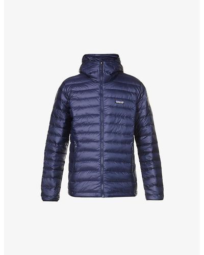 Patagonia Hooded Recycled-polyester Shell-down Jacket - Blue