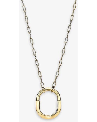 Tiffany & Co. Tiffany Lock Medium 18ct Yellow-gold Pendant Necklace - Metallic