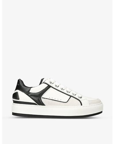 Kurt Geiger Southbank Contrast-panel Leather Low-top Sneakers - White