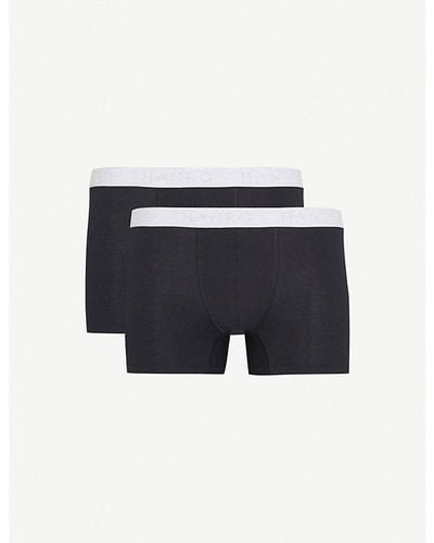 Hanro Pack Of Two Cotton Essentials Stretch-cotton Trunks - White