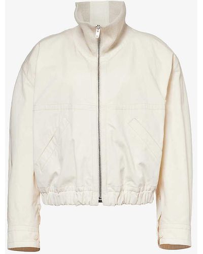 Lemaire Double-layered Funnel-neck Cotton Jacket - White