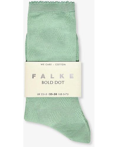 FALKE Bold Dot Organic Cotton-blend Socks - Green
