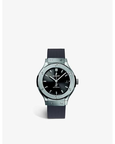 Hublot 565.nx.1171.lr Classic Fusion Titanium And Rubber Automatic Watch - Grey