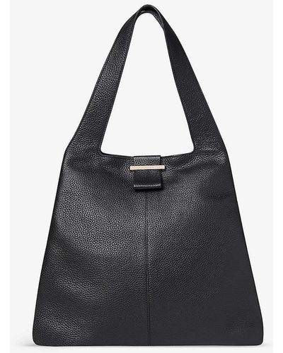 Whistles Dia Twin-handle Leather Tote Bag - Black