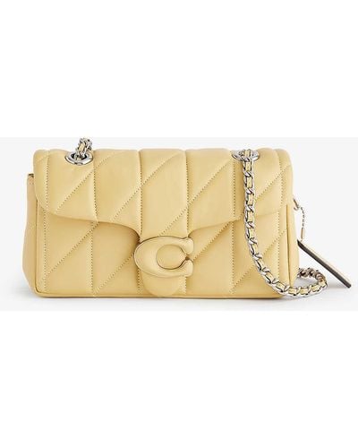 COACH Tabby 20 Logo-plaque Quilted Leather Cross-body Bag - Natural