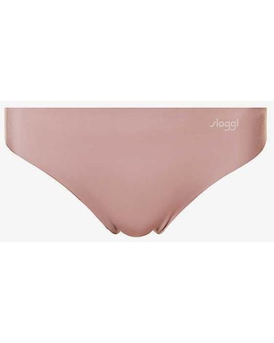 Sloggi Zero Feel Flow Seamless Stretch-jersey String Brief - Pink