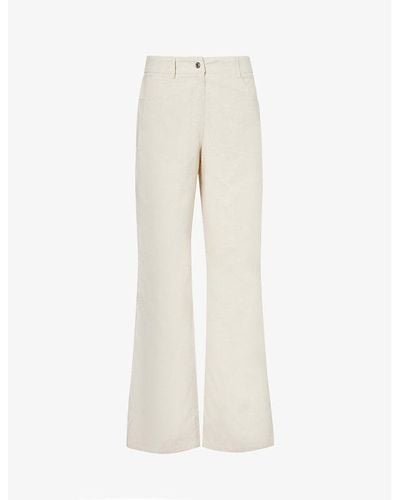 4th & Reckless Liana Straight-leg Mid-rise Woven Trousers - Natural