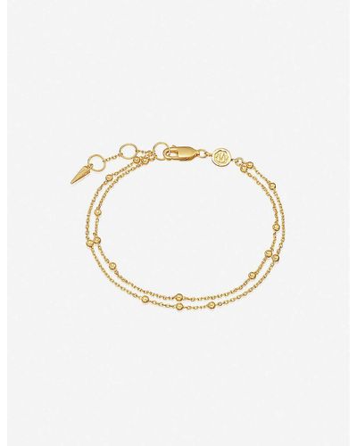 Missoma Double 18ct Yellow -plated Vermeil Sterling Silver Bracelet - Metallic