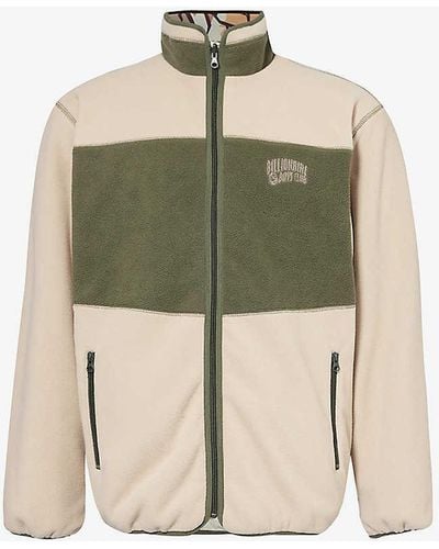 BBCICECREAM Brand-embroidered Reversible Relaxed-fit Fleece Jacket - Natural