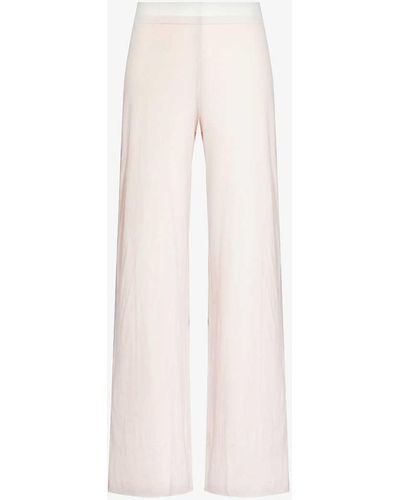Skin Wide-leg Mid-rise Organic Cotton-jersey Pyjama Bottoms X - White