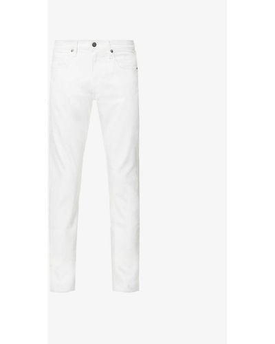 PAIGE Lennox Slim-fit Stretch-denim Jeans - White
