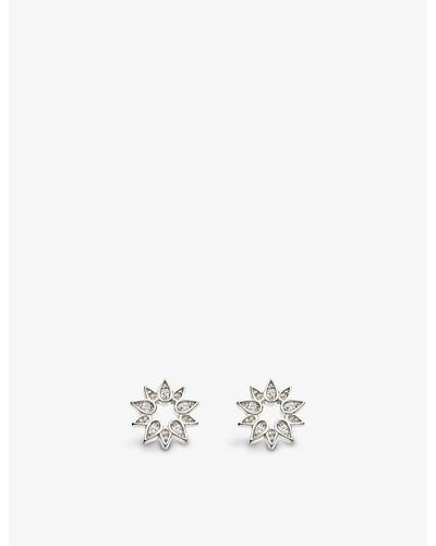 Astley Clarke Mini Sun Biography Sapphire Stud Earrings - White