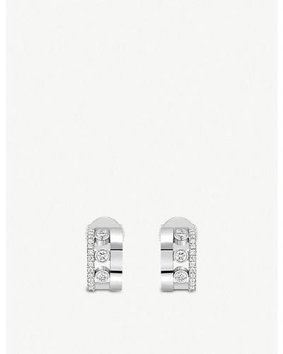 Messika Romane 18ct White-gold And Diamond Mini Earrings