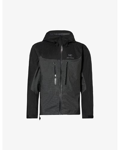 Arc'teryx Alpha Brand-print Regular-fit Shell Jacket X - Black
