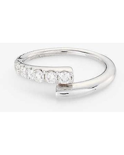 Melissa Kaye Lola 18ct White-gold And 0.53ct Brilliant Cut Diamond Ring