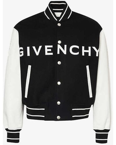 Givenchy Monogram Slip-pocket Wool-blend Jacket - Black