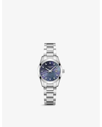 Longines L22864886 Conquest Classic Stainless-steel Quartz Watch - Blue