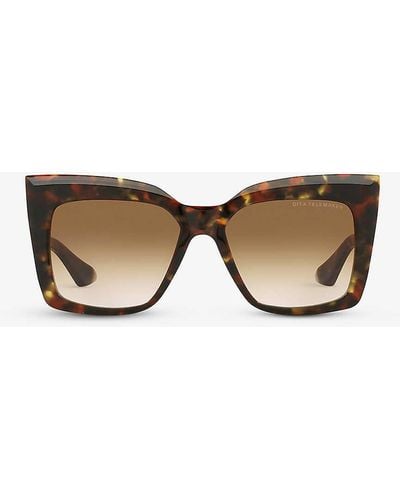 Dita Eyewear Dts704-a-01-z Telemaker Square-frame Acetate Sunglasses - Brown