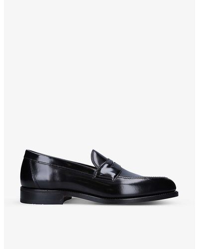 Loake Imperial Strap Leather Loafers - Black