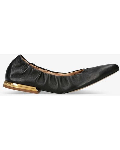 Dries Van Noten Pointed-toe Leather Ballet Flats - Black