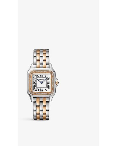 Cartier Crw2pn0006 Panthère De Small Model 18ct Yellow-gold And Stainless Steel Watch - Metallic