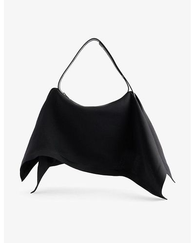 Issey Miyake Enveloping Square Woven Shoulder Bag - Black