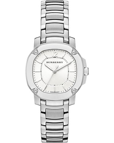 Burberry Bby1703 The Britain Stainless Steel Watch - White