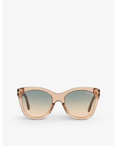 Tom Ford Ft0870 Wallace Cat-eye Acetate Sunglasses - Brown