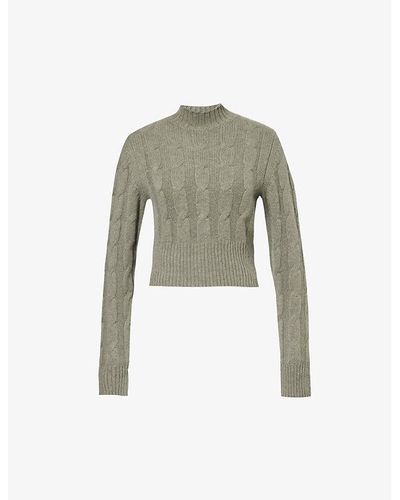 LeKasha Murano Organic-cashmere Knitted Sweater - Green