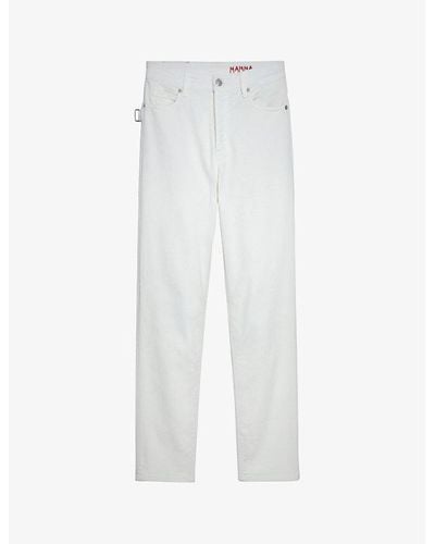Zadig & Voltaire Mamma Straight-leg Mid-rise Stretch-denim Jeans - White