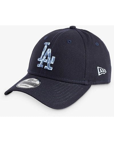 KTZ Vy 9forty L.a Dodgers Logo-embroidered Cotton Baseball Cap - Blue
