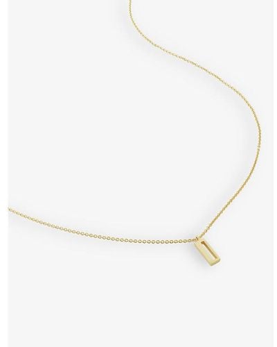 Monica Vinader I Letter-charm 18ct Yellow -plated Vermeil Recycled Sterling-silver Pendant Necklace - White
