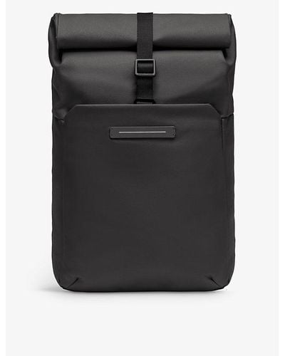 Horizn Studios Sofo Rolltop X Recycled Coated-cotton Canvas And Recycled Polyester-blend Backpack - Black