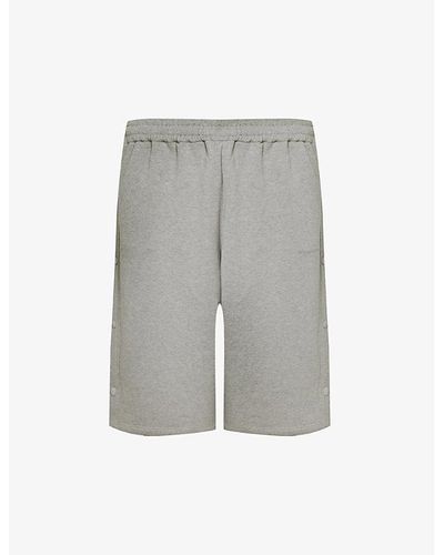 Y. Project Snap Off Layered Relaxed-fit Cotton-jersey Shorts - Grey