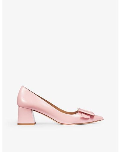 LK Bennett Tia Buckle Patent-leather Courts - Pink