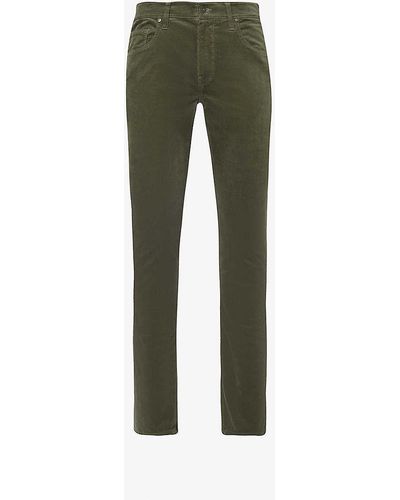 PAIGE Federal Slim-fit Tapered-leg Cotton-blend Jeans - Green