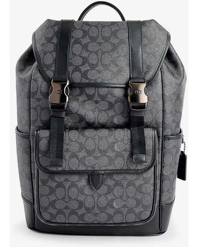 COACH League Leather Backpack - Grey