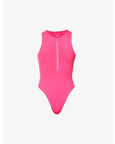 Myra Swim Davis Zipped Swimsuit - Pink