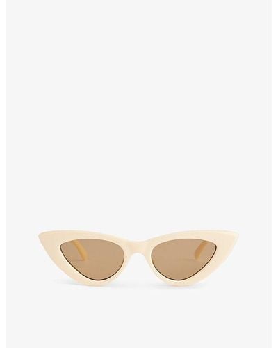 Le Specs Hypnosis Cat-eye Frame Plastic Sunglasses - Natural
