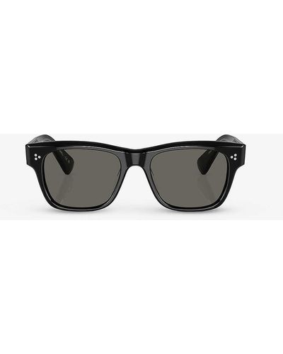 Oliver Peoples Ov5524su Birell Sun Pillow-frame Acetate Sunglasses - Grey
