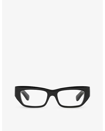 Gucci gg1297o Rectangle-frame Acetate Eyeglasses - Black