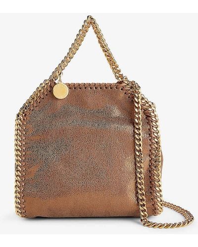 Stella McCartney Falabella Mini Woven Cross-body Bag - Brown