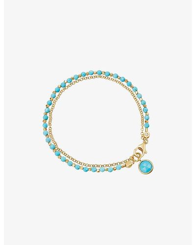 Astley Clarke Biography Turquoise-charm 18ct Yellow-gold Plated Sterling -silver Bracelet - Green