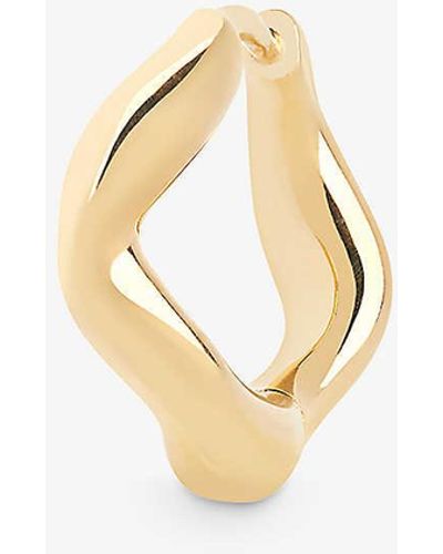 Maria Black Anil 10 18ct Yellow-gold Plated Sterling- huggie - Metallic