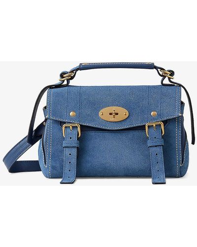 Mulberry Alexa Mini Suede Tote Bag - Blue