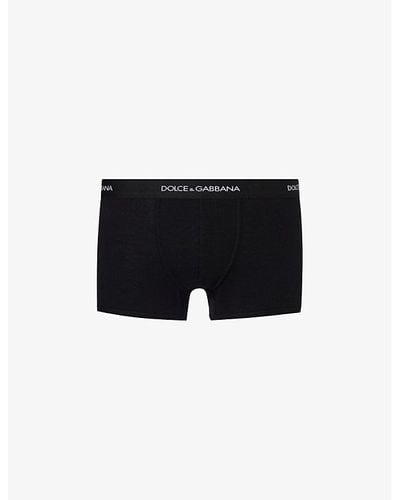 Dolce & Gabbana Logo-waistband Cotton-jersey Boxers X - Black