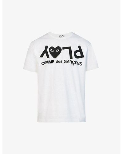 COMME DES GARÇONS PLAY Logo-print Cotton-jersey T-shirt - White