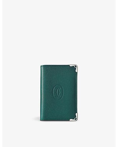 Cartier Must De Leather Card Holder - Green